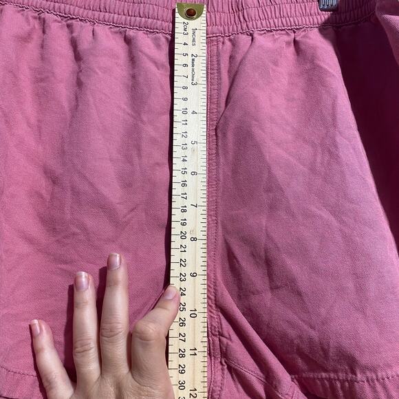 madewell pink high wasited elastic band pull on shorts with ties - women's XL - Picture 7 of 8